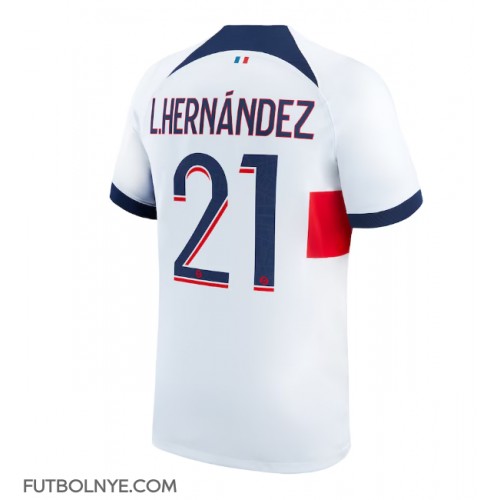 Camiseta Paris Saint-Germain Lucas Hernandez #21 Visitante Equipación 2023-24 manga corta
